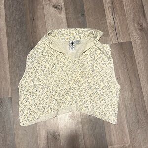 Floral Crop Top in Cream